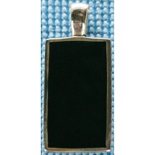 Sterling silver pendant with onyx inlay SPENDANT002-1