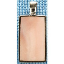 Sterling silver pendant with pink shell inlay SPENDANT002-3