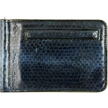 Genuine snake leather money clip SSNMCLIP09 Blue