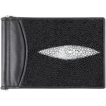 Genuine stingray leather money clip ST2392 Black
