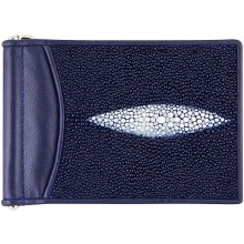 Genuine stingray leather money clip ST2392 Blue