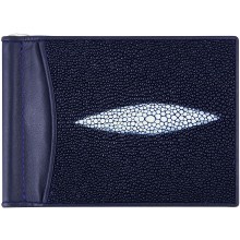 Genuine stingray leather money clip ST2392A Blue