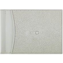 Genuine stingray leather money clip ST2392A White