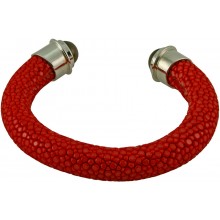 Genuine stingray bracelet with smoky quartz ST-2MBCR10-SQ Rosso