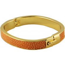 Genuine stingray leather bracelet STBL03SA-G Orange