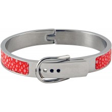 Genuine stingray leather bracelet STBL07SA-S Fire Red