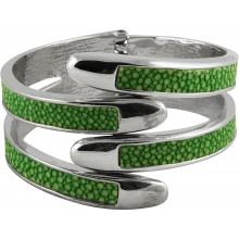 Genuine stingray leather bracelet STBL13SA-S Green