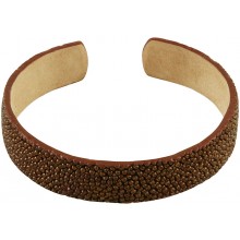 Genuine stingray leather bracelet STBRAS001 Brown