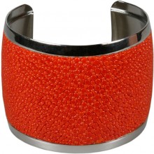 Genuine stingray leather bracelet STBRAS02-51S Orange
