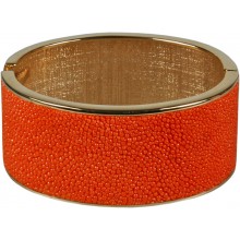 Genuine stingray leather bracelet STBRAS03-30G Orange