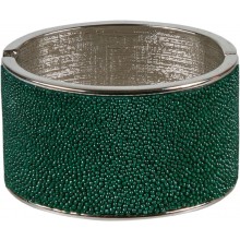 Genuine stingray leather bracelet STBRAS03-40S Green