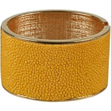 Genuine stingray leather bracelet STBRAS03-40G Yellow