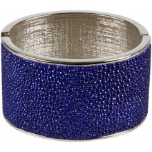 Genuine stingray leather bracelet STBRAS03-40S Blue