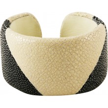 Genuine stingray leather bracelet STBRAS040-SA MC4