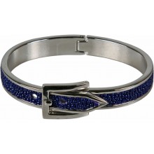 Genuine stingray leather bracelet STBRAS04-10S Blue