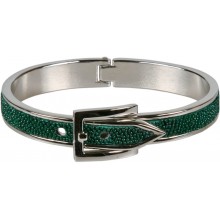 Genuine stingray leather bracelet STBRAS04-10S Green