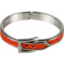 Genuine stingray leather bracelet STBRAS04-10S Orange