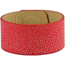 Genuine stingray leather bracelet STBRAS06-30SA Fire Red
