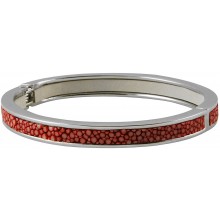 Genuine stingray leather bracelet STBRAS208S-SA Burgundy