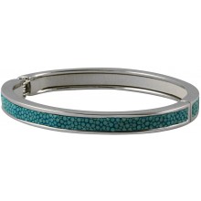 Genuine stingray leather bracelet STBRAS208S-SA Ocean Blue