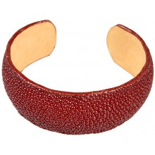 Genuine stingray leather bracelet STBRAS27 Burgundy