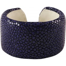Genuine stingray leather bracelet STBRAS4099-SA Midnight Blue