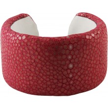 Genuine stingray leather bracelet STBRAS4099-SA Reddish Pink