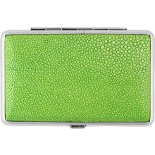 Genuine stingray leather cigarette case STCIG505S-SA Jade Green