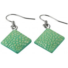 Genuine stingray leather earrings STER05SA Turquoise
