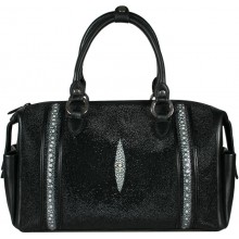 Genuine stingray leather bag STH332 Black