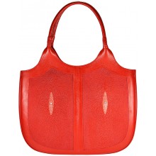 Genuine stingray leather bag STH424 Fire Red