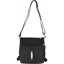 Genuine stingray leather bag STH431 Black