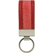 Genuine stingray leather key chain STKH18-1 Fire Red