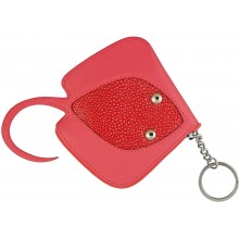 Genuine stingray key chain / coin purse STKH22-SA Fire Red