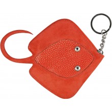 Genuine stingray key chain / coin purse STKH22-SA Red