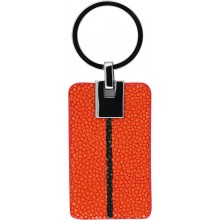 Genuine stingray leather key chain STKH29SA Orange / Black