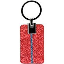 Genuine stingray leather key chain STKH29SA Pink / Turquoise