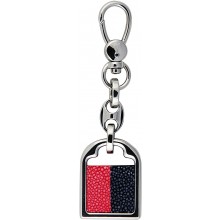 Genuine stingray leather key ring STKH31SA Black / Pink