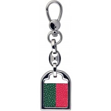 Genuine stingray leather key ring STKH31SA Green / Pink