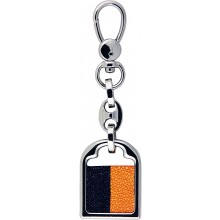 Genuine stingray leather key ring STKH31SA Orange / Black