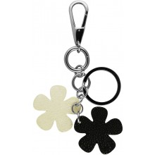 Genuine stingray leather key chain STKH34SA White / Black