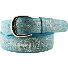 Genuine stingray leather belt STMBB1-5SA Aquamarine