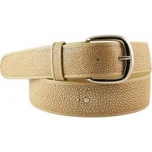 Genuine stingray leather belt STMBB1-5SA Dark Beige