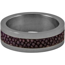 Genuine stingray leather covered finger ring STSG006SA Violet