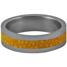 Genuine stingray leather covered finger ring STSG006SA Yellow