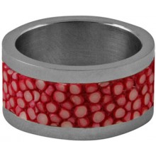 Genuine stingray leather covered finger ring STSG010SA Pink