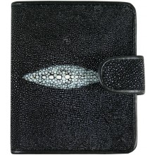 Genuine stingray leather credit card holder STSMW001 Black