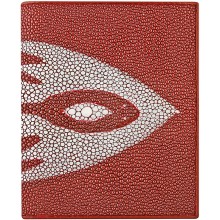 Genuine stingray leather wallet STW007SR Burgundy