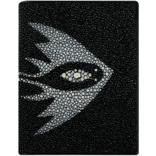 Genuine stingray leather wallet STW007SR Black