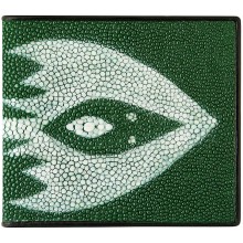 Genuine stingray leather wallet STW044-SR Jade Green